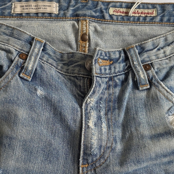 Adriana Goldschmeid Women's Distressed Slim Straight Leg Jeans, Waist 31 - Picture 4 of 16